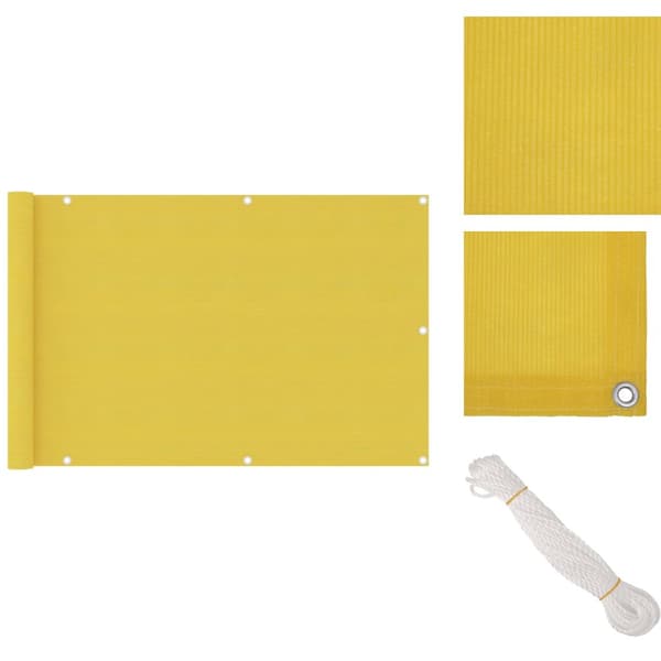 Päivän- & aurinkovarjot - Living Parvekkeen suoja keltainen 90x400 cm HDPE