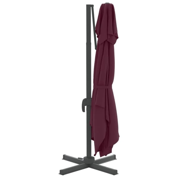 Parasoll & solskydd - Living Frihängande parasoll med ventilation vinröd 400x300 cm