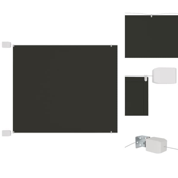 Parasoller og solskærme - Living lodret markise 140x270 cm oxfordstof antracitgrå