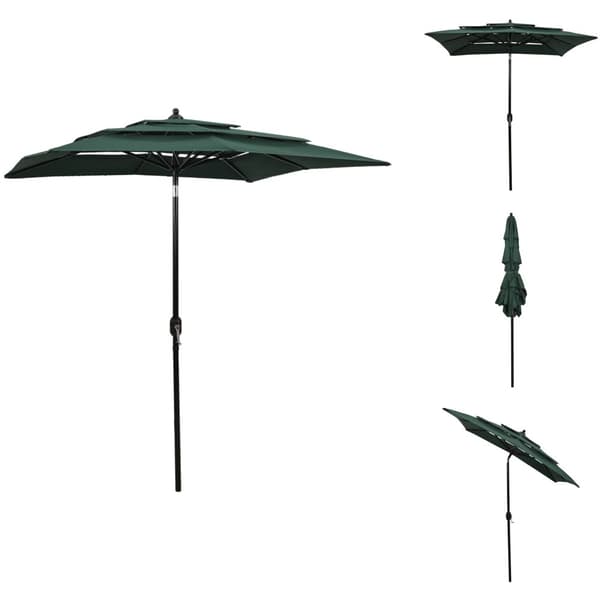 Parasoll & solskydd - Living Trädgårdsparasoll med aluminiumstång 2x2 m grön