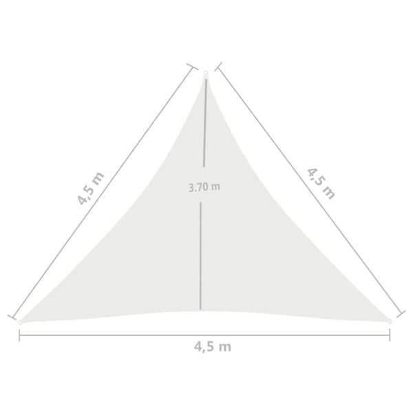 Päivän- & aurinkovarjot - Living Aurinkopurje 160 g/m² valkoinen 4,5x4,5x4,5 m HDPE