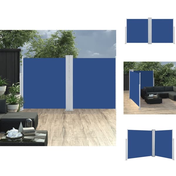 Parasoll & solskydd - Living Infällbar sidomarkis blå 160x600 cm