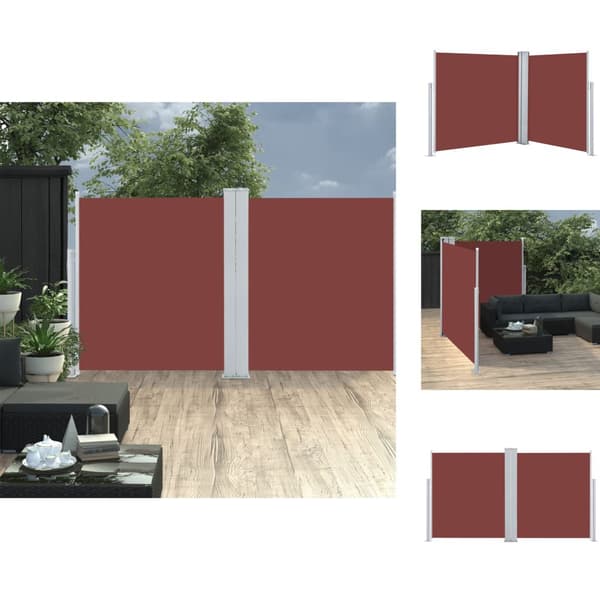 Parasoll & solskydd - Living Infällbar sidomarkis brun 140x600 cm