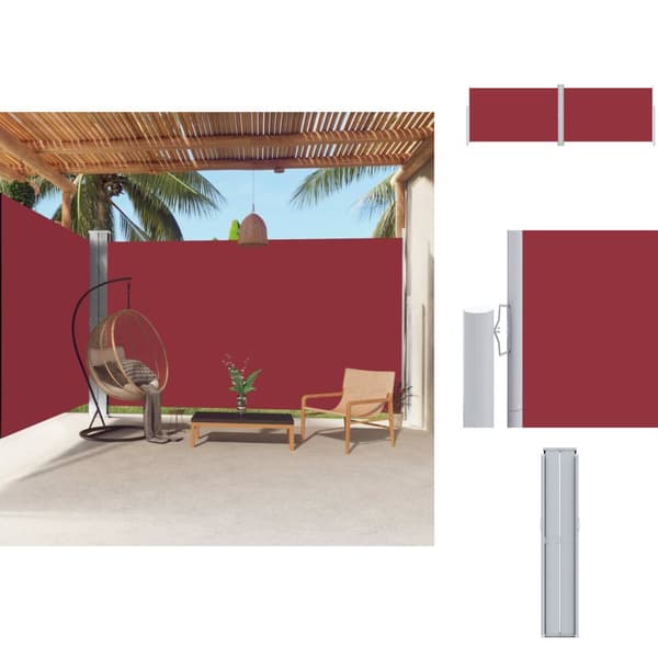 Parasoller og solskærme - Living sammenrullelig sidemarkise 220x600 cm rød