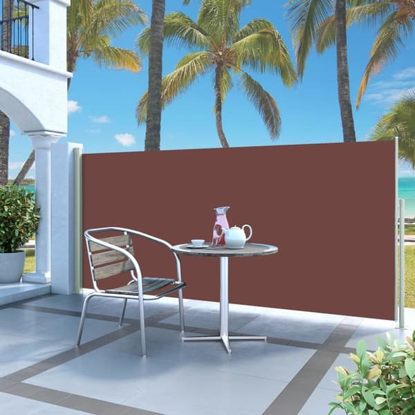 Parasoller og solskærme - Living sammenrullelig sidemarkise 140 x 300 cm brun