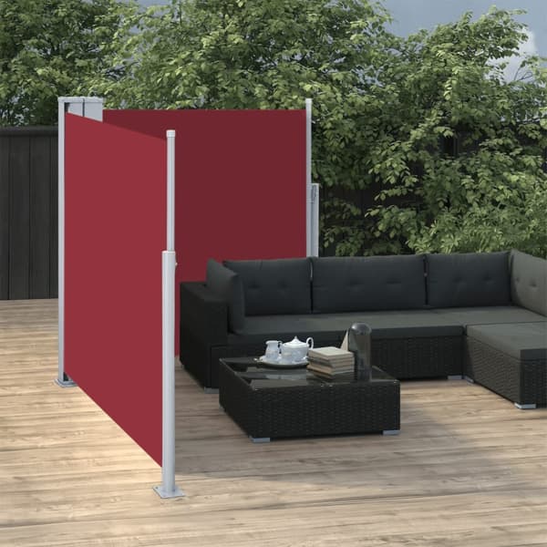 Päivän- & aurinkovarjot - Living Sisäänvedettävä sivumarkiisi 100x600 cm punainen