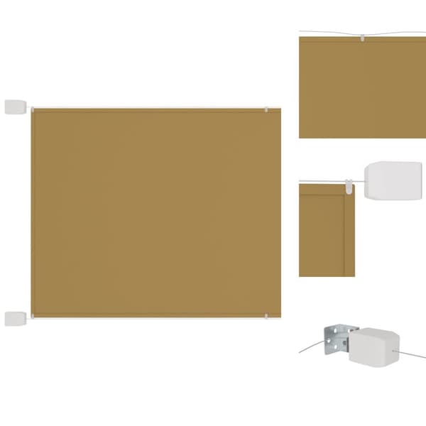 Parasoll & solskydd - Living Markis vertikal beige 140x420 cm oxfordtyg