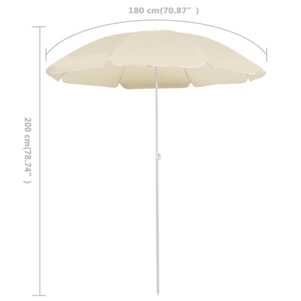 Päivän- & aurinkovarjot - Living Aurinkovarjo terästanko hiekka 180 cm