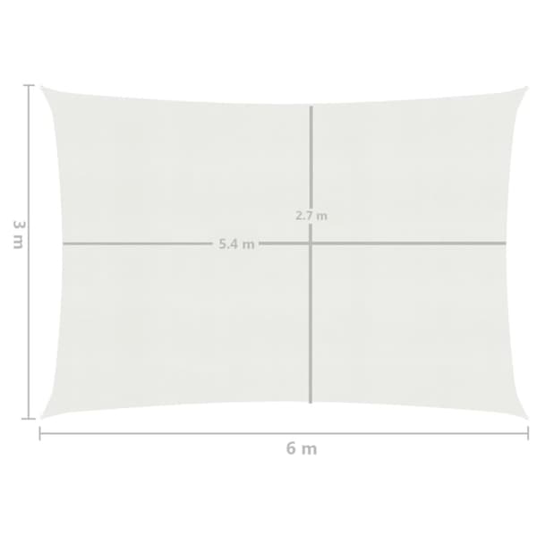 Parasoll & solskydd - Living Solsegel 160 g/m² vit 3x6 m HDPE
