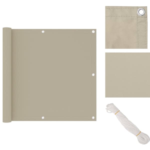 Parasoll & solskydd - Living Balkongskärm beige 90x300 cm oxfordtyg