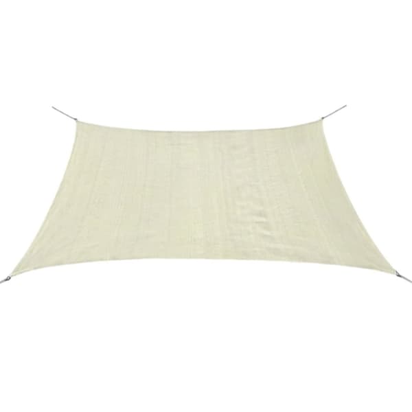 Parasoller og solskærme - Living Solsejl HDPE firkantet 3,6x3,6 m creme