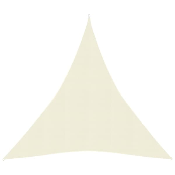Parasoller og solskærme - Living solsejl 160 g/m² 5x7x7 m HDPE cremefarvet