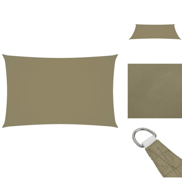 Päivän- & aurinkovarjot - Living Aurinkopurje Oxford-kangas suorakaide 2,5x5 m beige