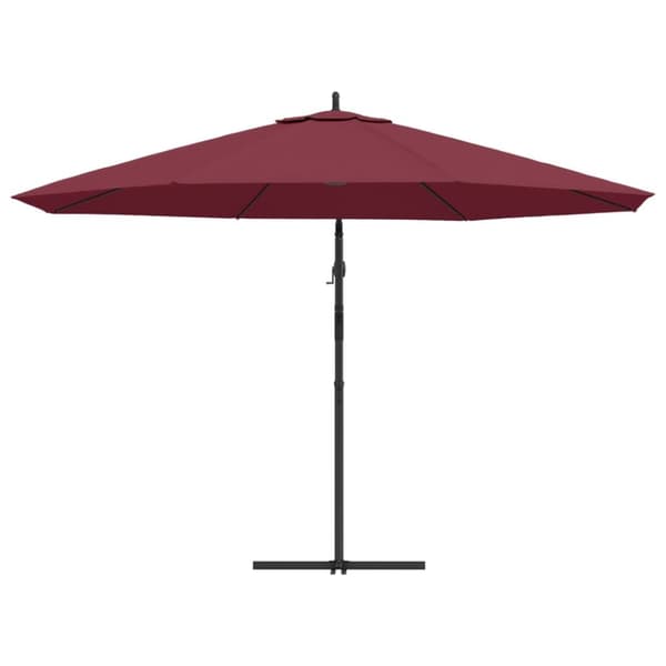 Parasoll & solskydd - Living Frihängande parasoll med aluminiumstång 350 cm vinröd