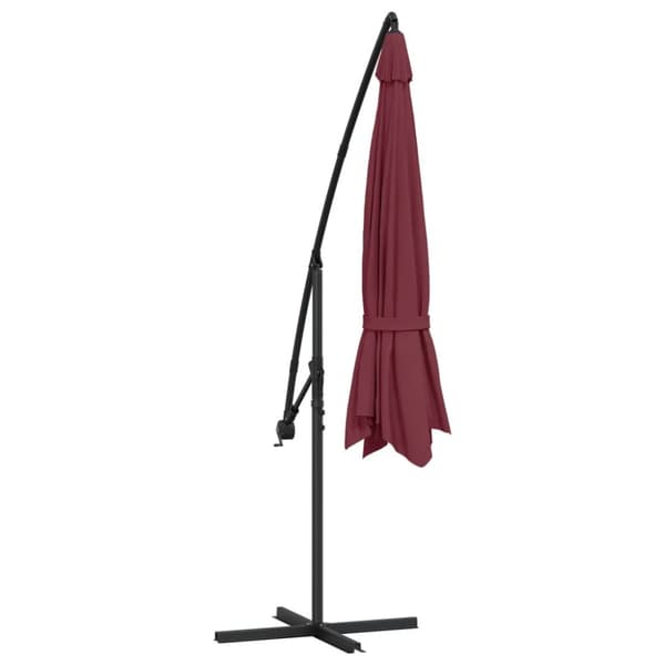Parasoll & solskydd - Living Frihängande parasoll med aluminiumstång 350 cm vinröd