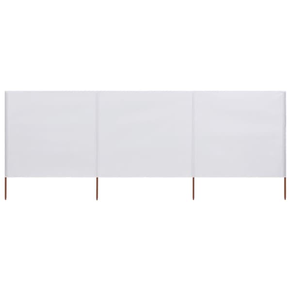 Parasoller og solskærme - Living 3-panels læsejl stof 400 x 120 cm hvid