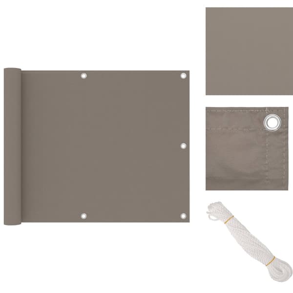 Parasoll & solskydd - Living Balkongskärm taupe 75x300 cm oxfordtyg