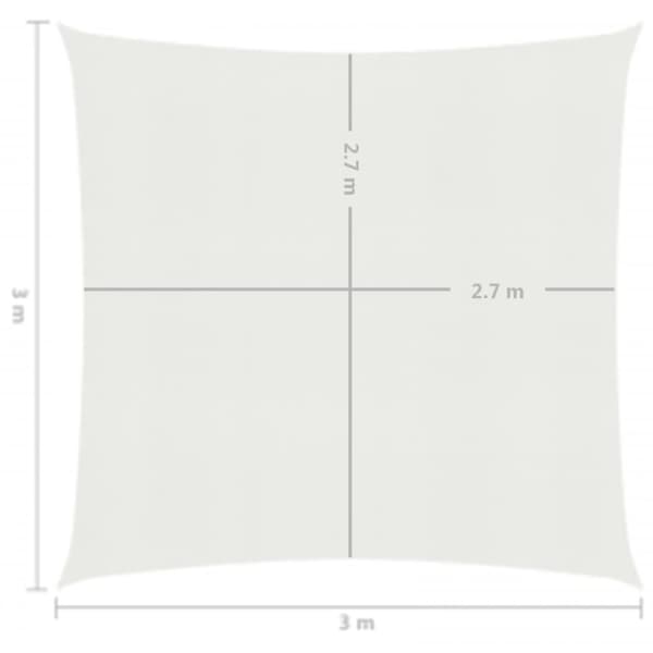 Parasoll & solskydd - Living Solsegel 160 g/m² vit 3x3 m HDPE
