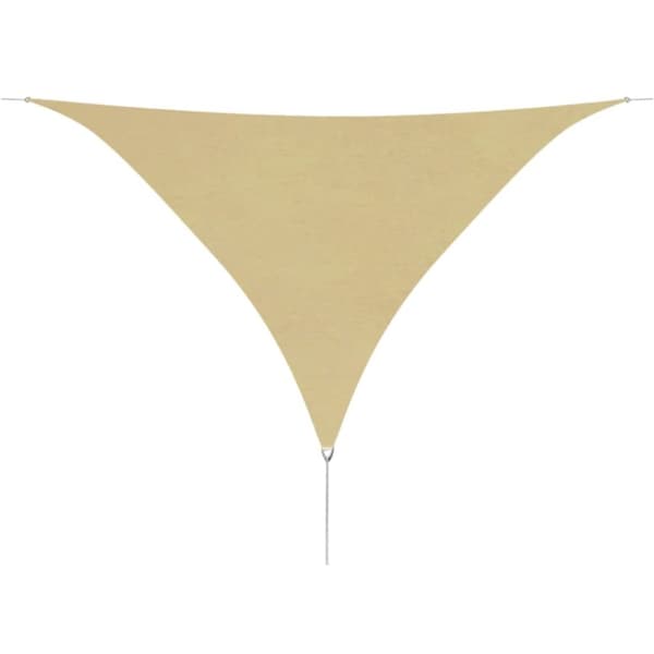 Parasoller og solskærme - Living solsejl Oxfordstof trekantet 3,6 x 3,6 x 3,6 m beige