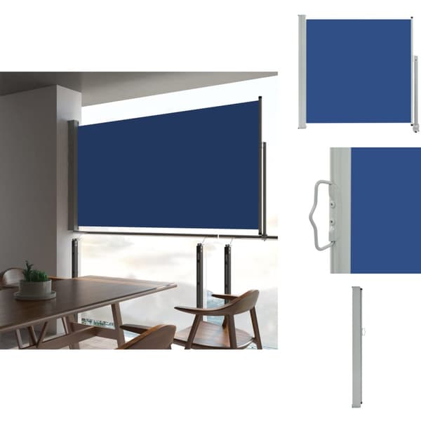 Päivän- & aurinkovarjot - Living Sisäänvedettävä terassin sivumarkiisi 160x300 cm sininen