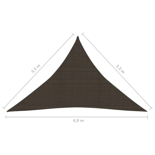 Parasoll & solskydd - Living Solsegel 160 g/m² brun 3,5x3,5x4,9 m HDPE