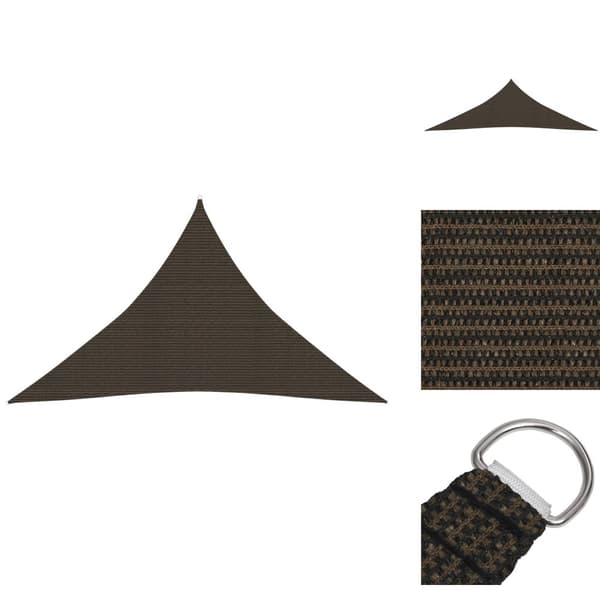 Parasoll & solskydd - Living Solsegel 160 g/m² brun 3,5x3,5x4,9 m HDPE