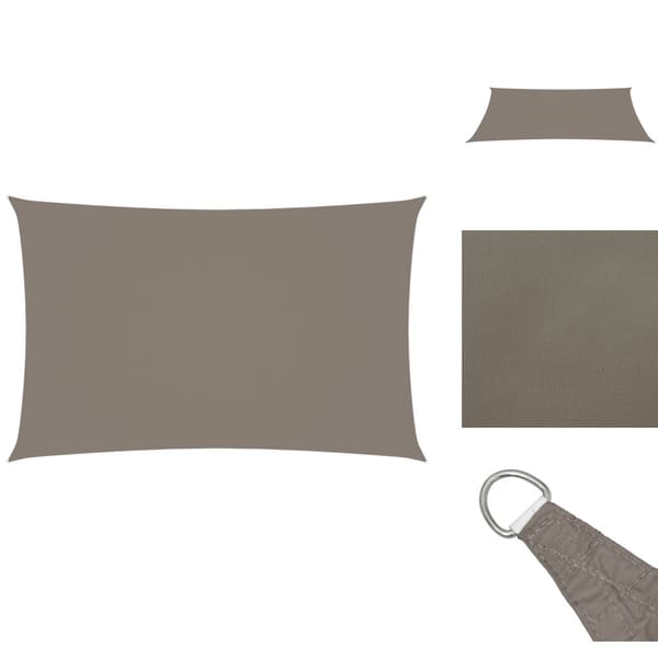 Parasoll & solskydd - Living Solsegel oxfordtyg rektangulärt 2x5 m taupe