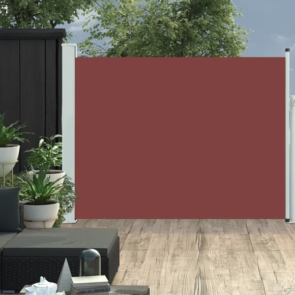 Päivän- & aurinkovarjot - Living Sisäänvedettävä terassin sivumarkiisi 140x500 cm ruskea