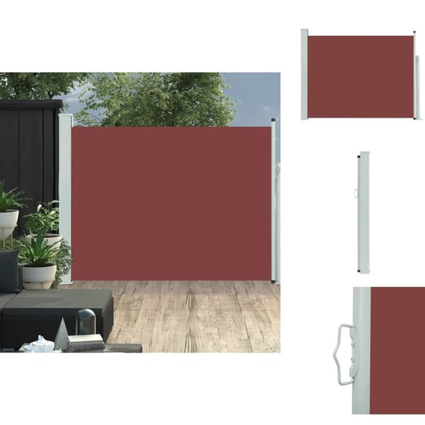Päivän- & aurinkovarjot - Living Sisäänvedettävä terassin sivumarkiisi 140x500 cm ruskea