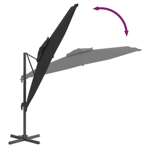 Parasoll & solskydd - Living Frihängande parasoll med ventilation svart 300x300 cm