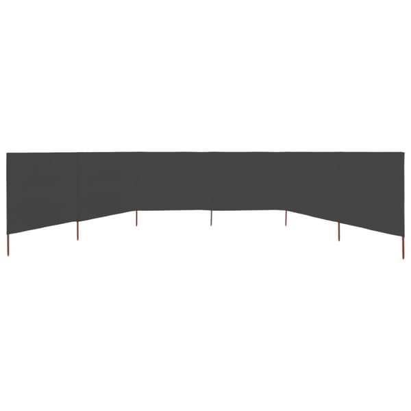 Parasoller og solskærme - Living 6-panels læsejl stof 800 x 80 cm grå