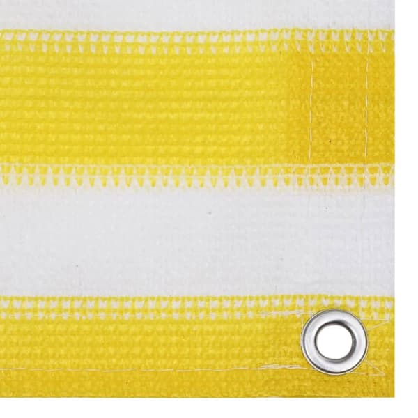 Päivän- & aurinkovarjot - Living Parvekkeen suoja keltainen ja valkoinen 120x600 cm HDPE
