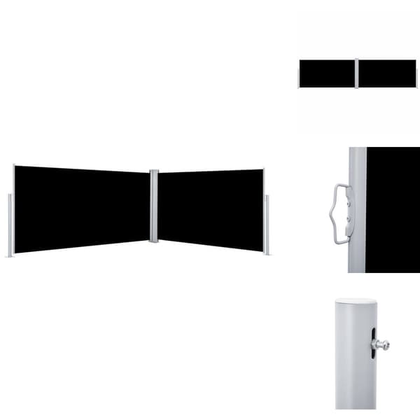 Parasoller og solskærme - Living sammenrullelig sidemarkise 160x600 cm sort