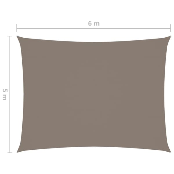 Parasoll & solskydd - Living Solsegel oxfordtyg rektangulärt 5x6 m taupe