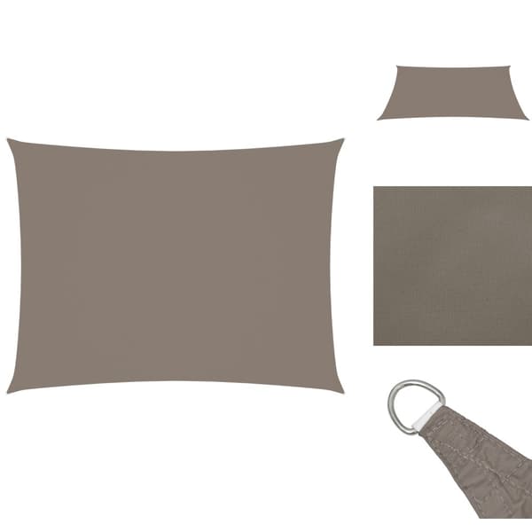 Parasoll & solskydd - Living Solsegel oxfordtyg rektangulärt 5x6 m taupe