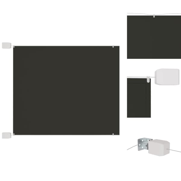Parasoll & solskydd - Living Markis vertikal antracit 140x600 cm oxfordtyg