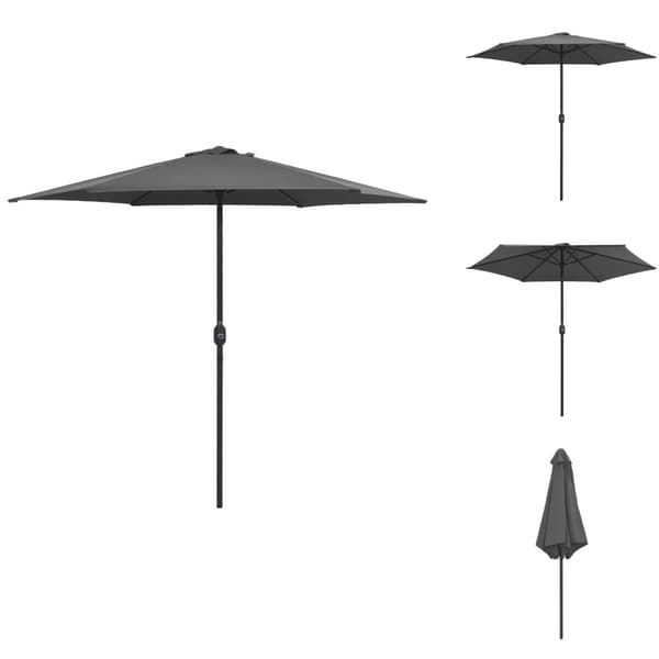 Parasoll & solskydd - Living Trädgårdsparasoll med aluminiumstång 270x246 cm antracit