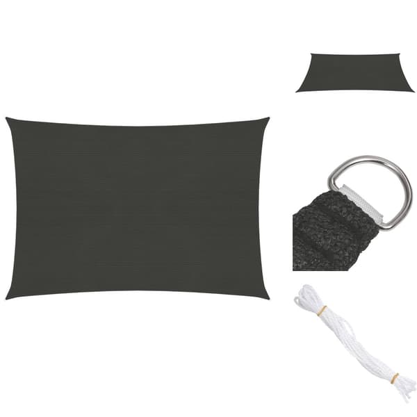 Päivän- & aurinkovarjot - Living Aurinkopurje 160 g/m² antrasiitti 2,5x3 m HDPE