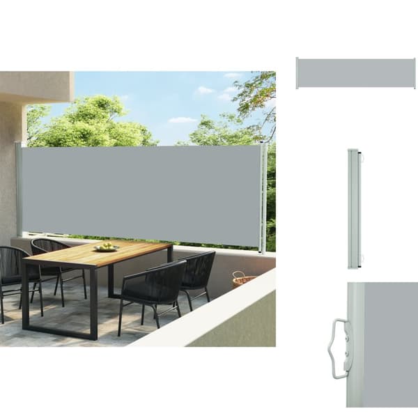 Päivän- & aurinkovarjot - Living Sisäänvedettävä terassin sivumarkiisi 600x160 cm harmaa