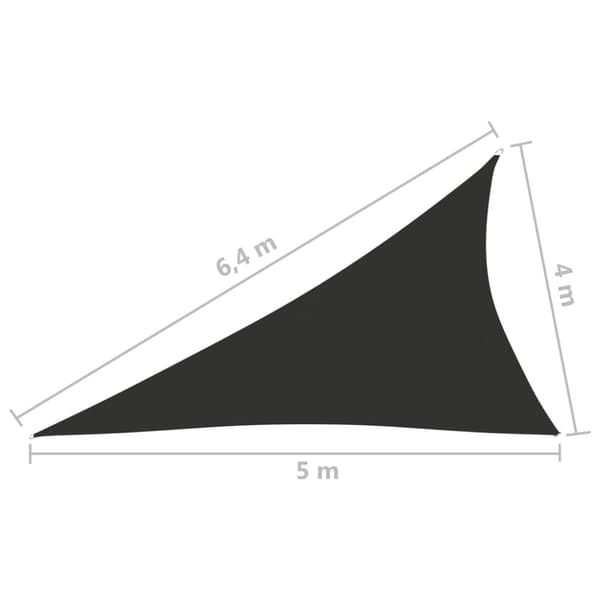 Päivän- & aurinkovarjot - Living Aurinkopurje Oxford-kangas kolmio 4x5x6,4 m antrasiitti