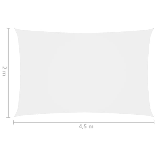Päivän- & aurinkovarjot - Living Aurinkopurje Oxford-kangas suorakaide 2x4,5 m valkoinen