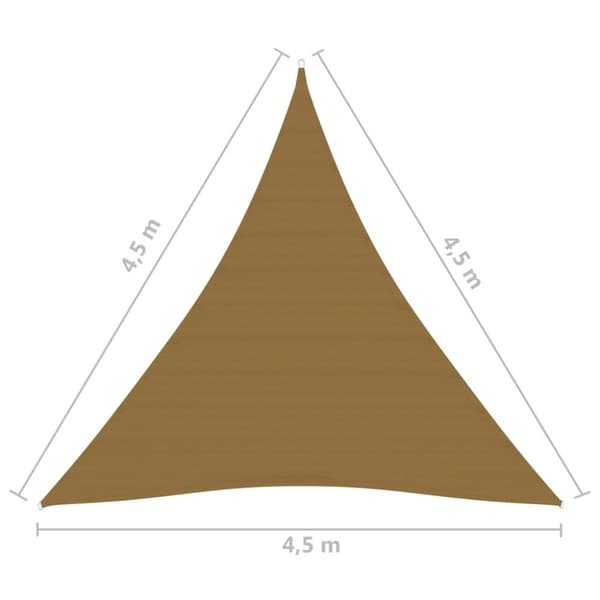 Parasoller og solskærme - Living solsejl 4,5x4,5x4,5 m 160 g/m²HDPE gråbrun