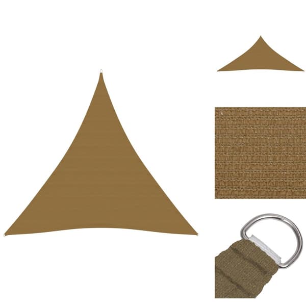 Parasoller og solskærme - Living solsejl 4,5x4,5x4,5 m 160 g/m²HDPE gråbrun