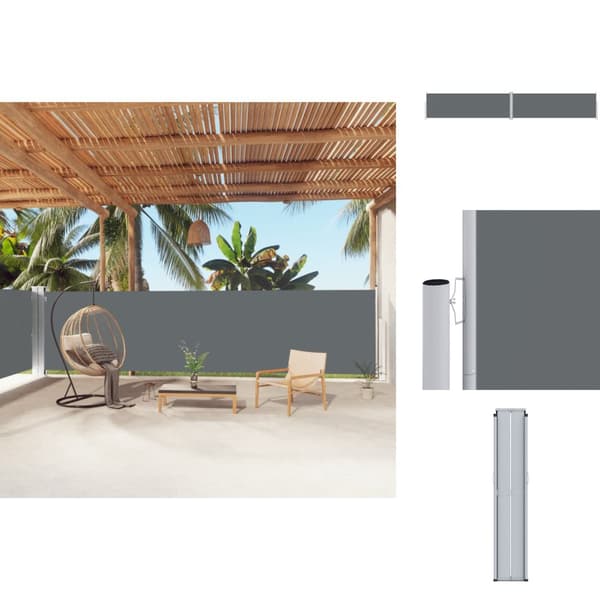 Parasoll & solskydd - Living Infällbar sidomarkis antracit 160x1000 cm