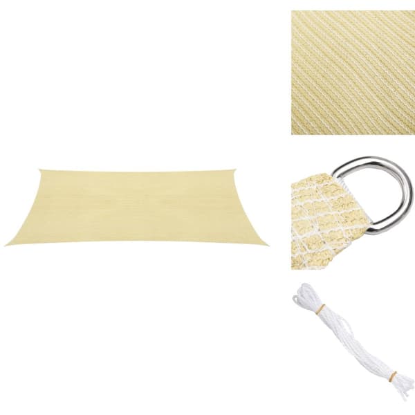 Päivän- & aurinkovarjot - Living Aurinkovarjo Purje HDPE Neliö 3.6x3.6 m Beige
