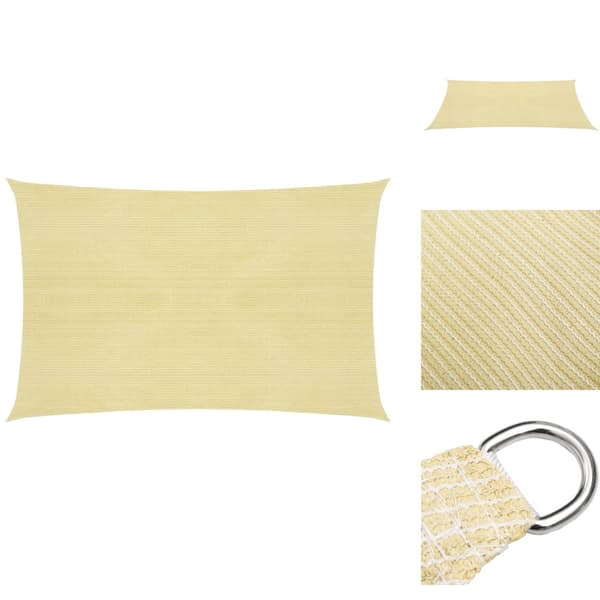 Parasoller og solskærme - Living solsejl 2x3 m 160 g/m² HDPE beige