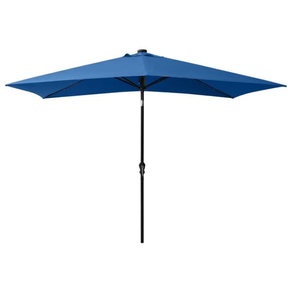 Parasoller og solskærme - Living parasol med stålstang og LED-lys 2x3 m sort