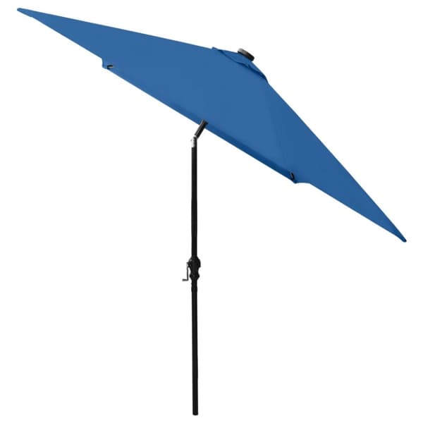 Parasoller og solskærme - Living parasol med stålstang og LED-lys 2x3 m sort