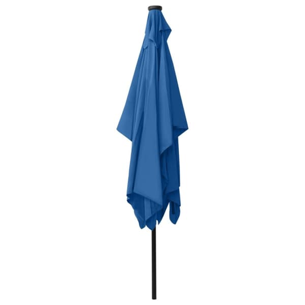 Parasoller og solskærme - Living parasol med stålstang og LED-lys 2x3 m sort