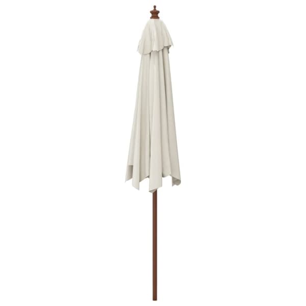Parasoller og solskærme - Living haveparasol med træstang 299x240 cm sandfarvet